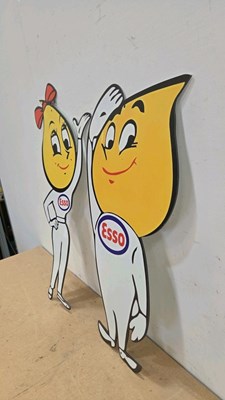Lot 79 - PAIR OF MR & MRS DRIP ALLY COMPOSITE REPRO SIGNS 29" TALL