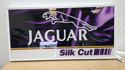 Lot 473 - JAGUAR RACING SILK CUT ILLUMINATED SIGN 48" X 24"