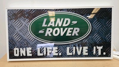 Lot 405 - ILLUMINATED LAND ROVER EVENT SIGN 48" X 24"