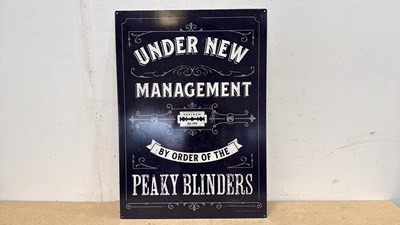 Lot 865 - PEAKY BLINDERS REPRO SIGN 27" X 20"