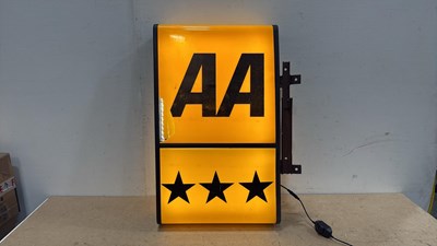 Lot 531 - DOUBLE SIDED AA ILLUMINATED SIGN 27" X 17"