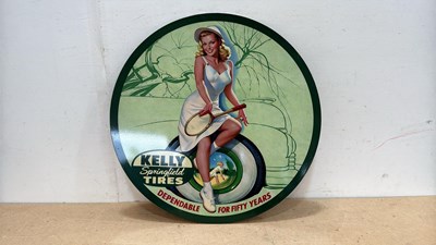 Lot 579 - KELLY SPRINGFIELD TIRES, STEEL SIGN 24" DIA
