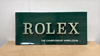 Lot 121 - ROLEX STYLE WIMBLEDON SIGN 45" X 20"