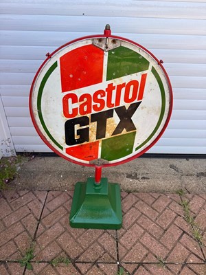 Lot 9 - CASTROL GTX REVOLVING SIGN 40" X 25"