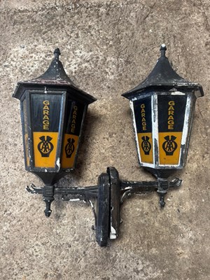 Lot 15 - PAIR OF AA GARAGE LAMPS 31" X 12"