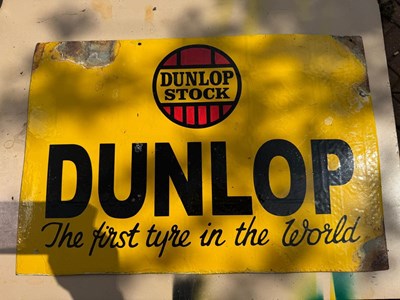 Lot 97 - DUNLOP STOCK REPRO SIGN 22" X 15"