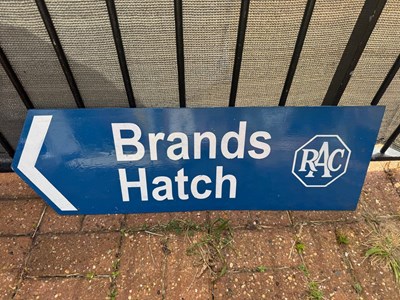 Lot 119 - RAC BRANDS HATCH PAINTED SIGN 32" X 11"