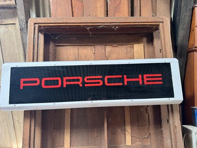 Lot 155 - PORSCHE ILLUMINATED SIGN 49" X 14"