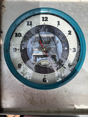 Lot 191 - LAND ROVER STYLE CLOCK 12" DIA