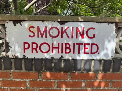 Lot 259 - SMOKING PROHIBITED SIGN 36" X 12"