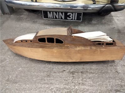 Lot 67 - WOODEN LAUNCH BOAT