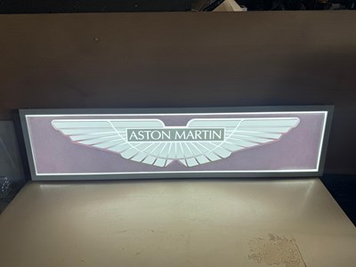 Lot 311 - ASTON MARTIN ILLUMINATED SIGN 47" X 12"