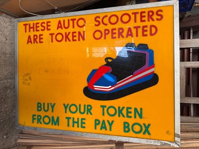 Lot 333 - DODGEM CARS LIGHT UP SIGN 50" X 37"