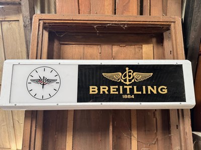 Lot 379 - BREITLING STYLE ILLUMINATED SIGN 49" X 14"