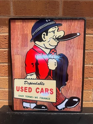 Lot 643 - USED CARS SIGN 18" X 14"