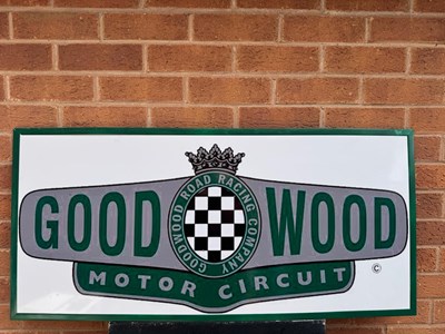 Lot 709 - GOODWOOD PERSPEX PRINTED SIGN 40" X 18"