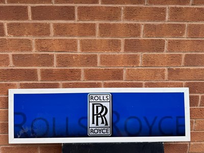 Lot 737 - ROLLS ROYCE PESPEX PRINTED SIGN 37" X 11"