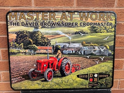 Lot 805 - DAVID BROWN SUPER CROPMASTER , REPRO SIGN 24" X 18"