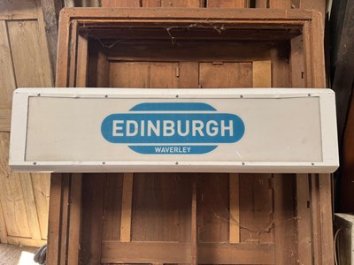 Lot 851 - EDINBURGH WAVERLEY ILLUMINATED SIGN 49" X 14"