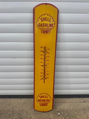 Lot 867 - SHELL THERMOMETER 39" X 8"