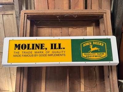 Lot 729 - JOHN DEERE ILLUMINATED SIGN 49" X 14"