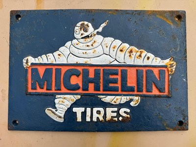 Lot 615 - MICHELIN TIRES CAST SIGN 12" X 8"