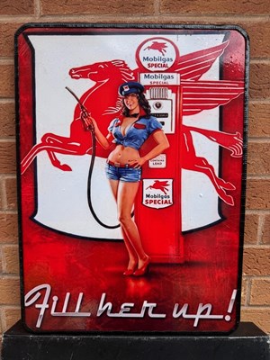 Lot 591 - MOBILGAS SPECIAL REPRO SIGN 24" X 17"
