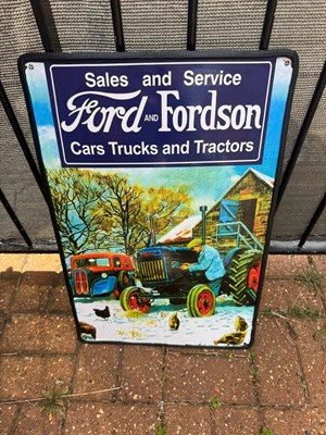 Lot 561 - FORD AND FORDSON TRACTORS, REPRO SIGN 24" X 16"