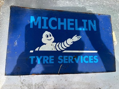 Lot 127 - MICHELIN TYRE SERVICE , DOUBLE SIDED SIGN 16" X 10"