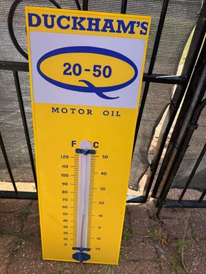 Lot 43 - DUCKHAMS 20-50 REPRO THERMOMETER 34" X 12"