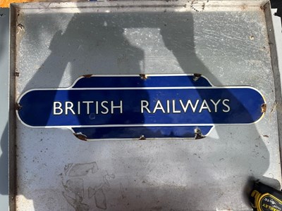Lot 35 - BRITISH RAILWAY REPRO ENAMEL SIGN 22" X 6"