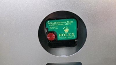 Lot 37 - ROLEX STYLE DAYTONA BLACK/GREEN WALL CLOCK
