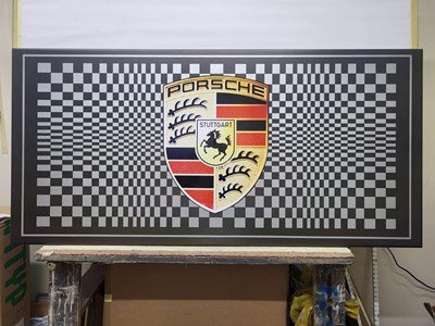 Lot 9 - HANDMADE PORSCHE SIGN 48" X 23"