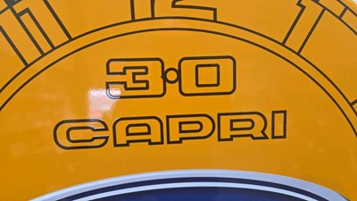 Lot 11 - HANDMADE 32" DIA FORD 3.0 L CAPRI CLOCK