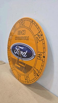 Lot 11 - HANDMADE 32" DIA FORD 3.0 L CAPRI CLOCK