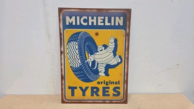 Lot 293 - MICHELIN TIN REPRO SIGN 27" X 20"