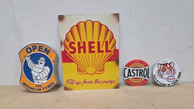 Lot 443 - SELECTION OF TIN AND CAST REPRO SIGNS