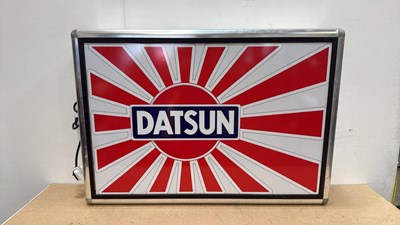 Lot 115 - DATSUN LIGHT UP SIGN 39" X 27"