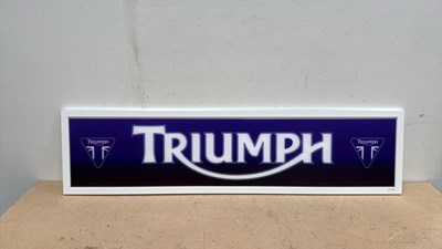 Lot 57 - TRIUMPH LIGHT UP SIGN 47" X 12"