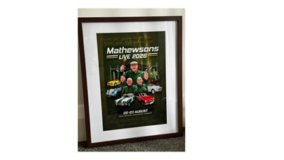 Lot 73 - SIGNED FRAMED MATHEWSONS LIVE 2026 POSTER - ALL PROCEEDS TO CHARITY
