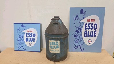 Lot 765 - ESSO BLUE DRUM & 2 REPRODUCTION SIGNS