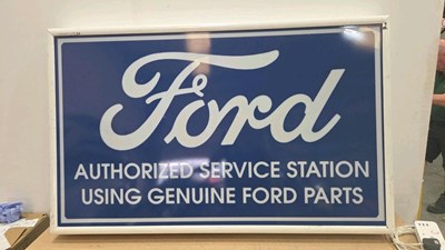 Lot 287 - LARGE FORD PARTS & SERVICE ILLUMINATED SIGN 52" X 32"