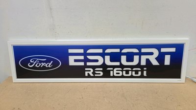 Lot 291 - FORD ESCORT RS 1600 , ILLUMINATED SIGN 47" X 12"