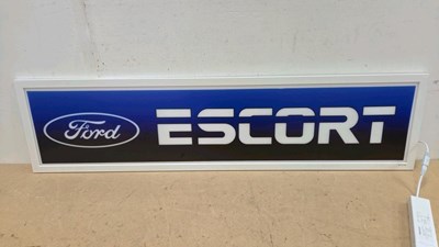 Lot 317 - FORD ESCORT ILLUMINATED SIGN 47" X 12"