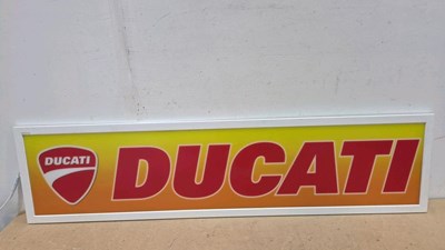 Lot 625 - DUCATI ILLUMINATED SIGN 47" X 12"