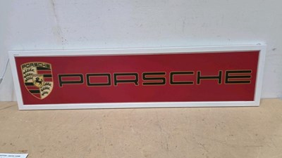 Lot 679 - PORSCHE ILLUMINATED SIGN 47" X 12"