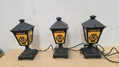 Lot 245 - 3 X AA GARAGE STYLE LAMPS 18" TALL