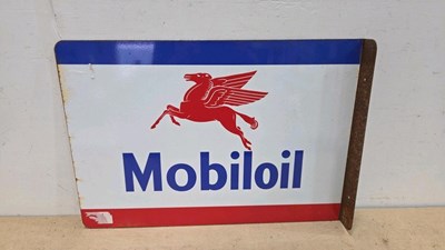 Lot 485 - MOBIL OIL , DOUBLE SIDED REPRO SIGN 23" X 16"