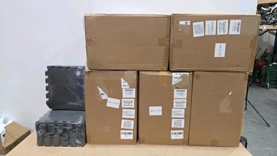 Lot 869 - 5 X BOXES OF CLICK TOGETHER AWNING TILES 12" X 12"