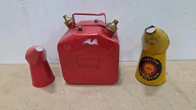 Lot 821 - PETROL CAN & 2 OIL JUGS